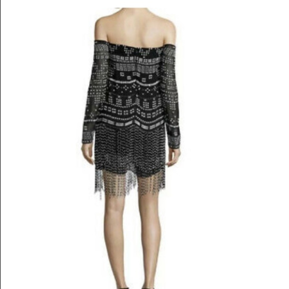 Off the shoulder beaded fringe Thurley dress. - Picture 8 of 9